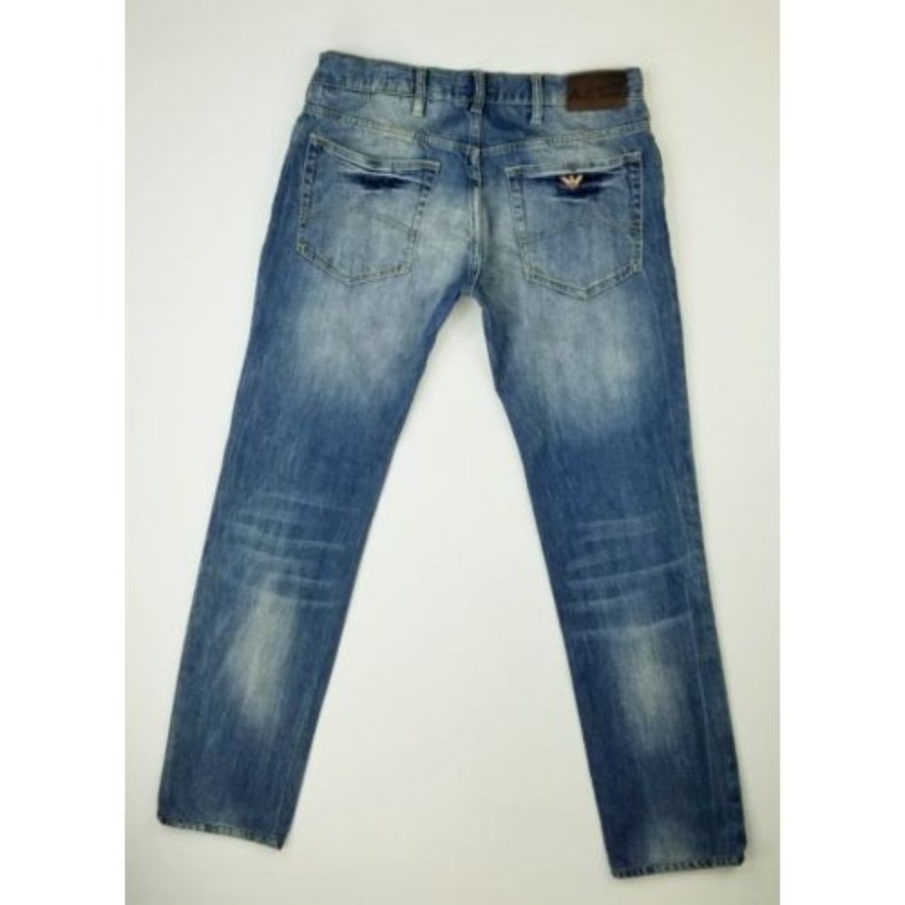 AJ Armani Jeans 32X32 Men's J23 Slim Fit Comfort Fabric Classic Wash Blue Jeans